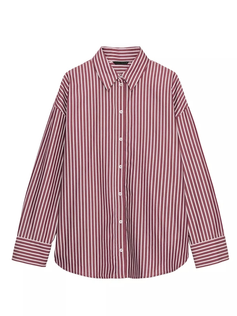 Zara Striped Cotton Poplin Button-Down Shirt - NWT
